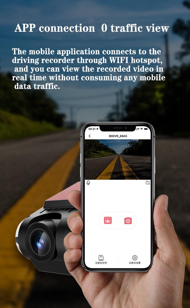 Product Introduction of 1080P Camera HD Video Recorder ADAS Dash Cam WiFi Car DVR For Android Car Radio Stereo Front And Rear Dual Loop Recording Night Vision 18