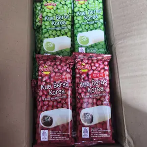 COD Conley 10+4 pcs Kue Beras Korea Mochi Lembut & Kenyal Isi Kacang Tebal Rasa Kacang Merah Hijau Halal Snack Korea Viral Manis Pas Cemilan Anak Dewasa