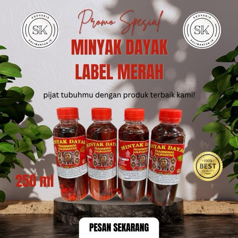 Paket 4 pcs Minyak Urut Dayak Kalimantan Tubuh - Akar Seluang Belum, Ginseng Hutan, Sereh & Palawija - herbal Gatal 1