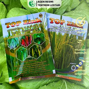 Pupuk TOP ZINK 150 gram Atasi Asem Aseman Memperbanyak Anakan Padi Daun Hijau Segar
