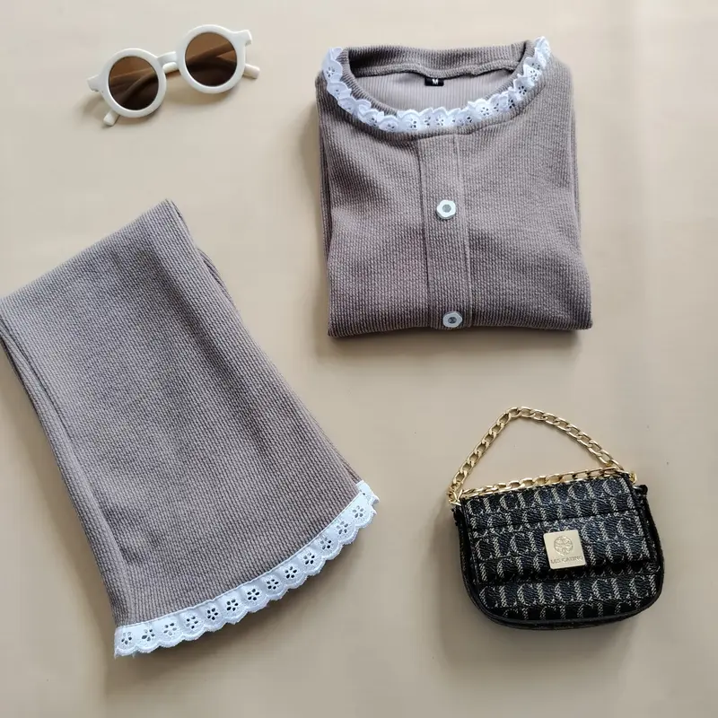 Setelan Anak Perempuan Knit Premium One Sett Jennie With Flare Pants untuk Usia 2-10 Tahun - Fashion, Baju dan Celana 8