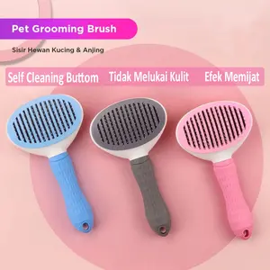 Atdiva Sisir Otomatis Bulu Hewan Anjing Kucing Kelinci Lembut Aman Praktis Alat Grooming Anabul Sikat Perawatan