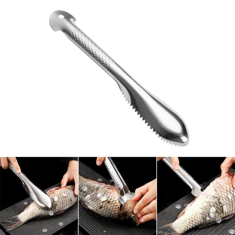 Dụng Cụ Tẩy Vảy Cá Làm Sạch Nhanh, Được Làm Bằng Thép Không Gỉ 304, An Toàn Cho Máy Rửa Bát 3