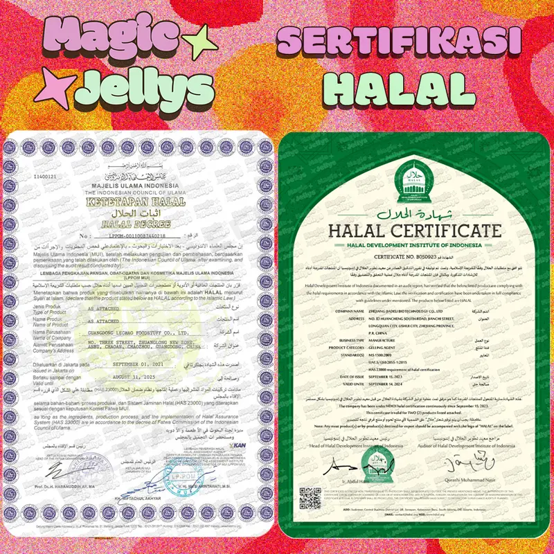 Magic Jellys - Permen Jelly Gummy 1kg Halal Cemilan Asem Manis Jeli Toples Yupi Mix Kiloan Candy Food Snack Makanan Jajanan Jeli 6