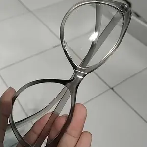 Kacamata Cat Eye Anti Radiasi untuk Wanita dan Pria Bingkai Plastik Vintage Lensa UV PC Perlindungan Optimal Gaya Korea Retro COD Glasses