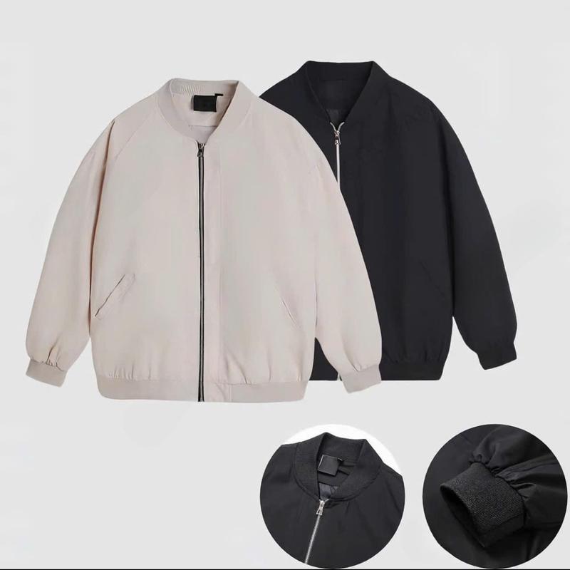 Áo Khoác Gió Nam Nữ Bomber, Kiểu Dáng Đơn Giản Hiện Đại, Chống Gió Đầu Thu Đông