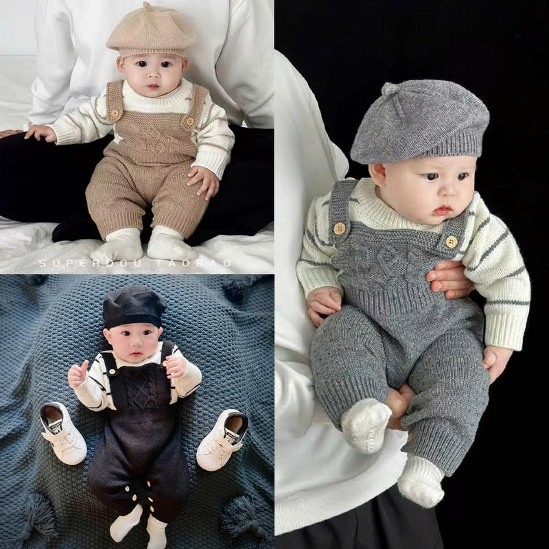 Body yếm len cho bé HK KIDS bodysuit áo liền quần chất len Quảng Châu sz cho bé 0-3 tuổi mã 0670