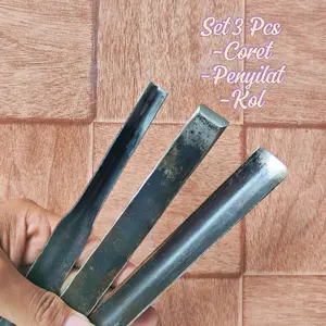 Pahat Ukir Set 3 Pcs, Penyilat,Kol,Coret