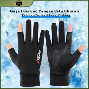 [Meta] Sarung tangan sepeda motor, sarung tangan anti selip dua jari, tabir surya sepeda motor，es sutra pria dan wanita Olahraga
