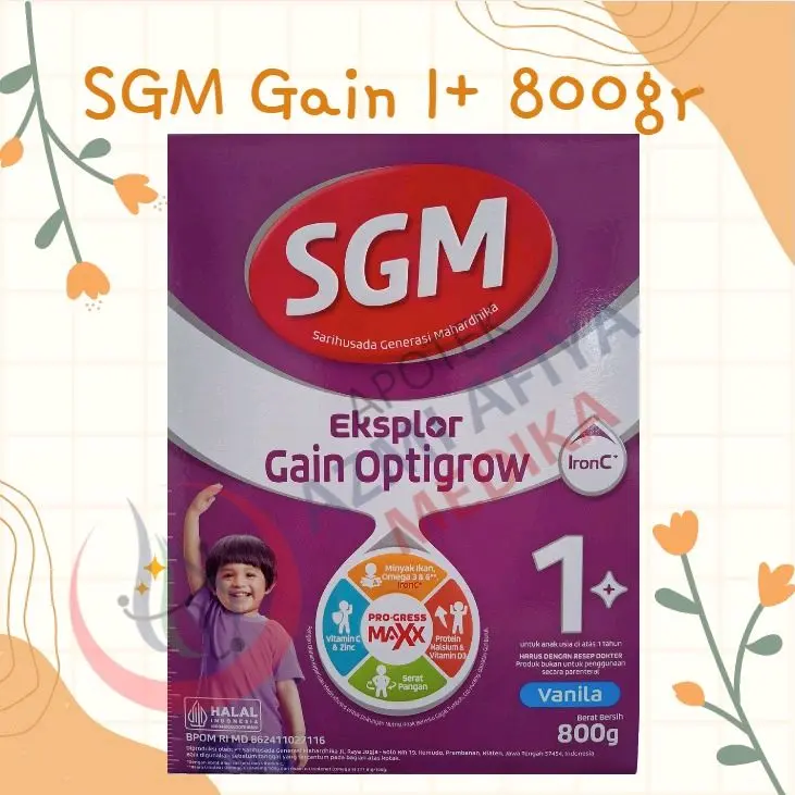 SGM Eksplor Gain Optigrow 1+ 800gr Susu Anak 1