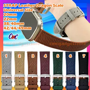 Strap Smartwatch DRAGON SCALE CORMIC Tali Jam Tangan Kulit 22mm 20mm Universal Size Watch