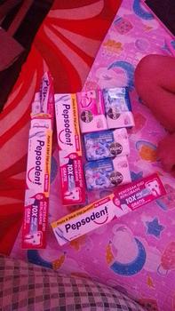 Product Review of paket mandi [ 3 pepsodent dan sabun batang free sikat gigi dalam kemasan] from f**y 1