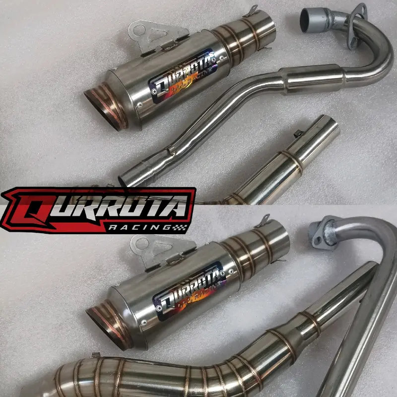 knalpot racing klx crf dtracker wr155 tipe competisi original qurrota racing ready leher kolong dan samping Mesin Motorcycle Trail 6