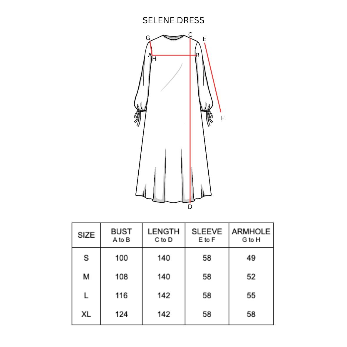 HijabChic Selene Ivory Blossom Dress - Dress Maxi Lebaran Premium Floral Elegan