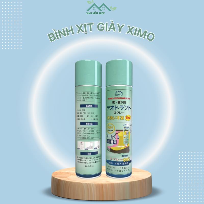 Bình xịt khử mùi giày Ximo, bình xịt thơm chân thơm giày thể thao giày đá bóng mùi hương mát dịu công nghệ Bạc ion (Ag+)