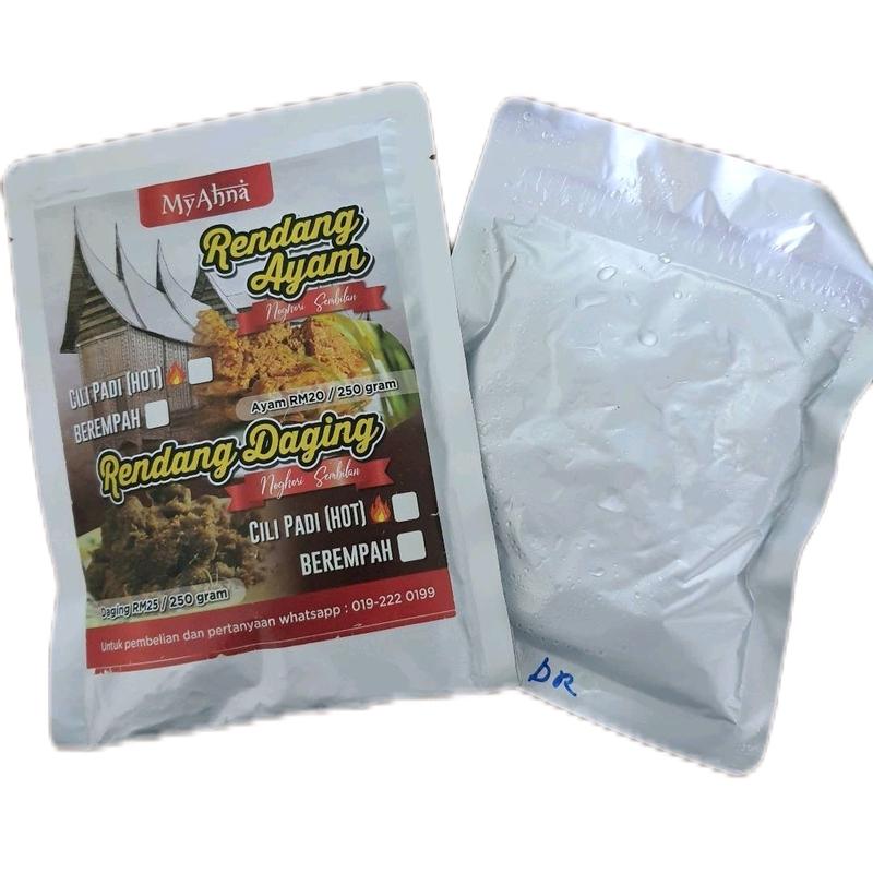 Kombo rendang daging berempah MyAhna dibungkus didalam retort pouch ...