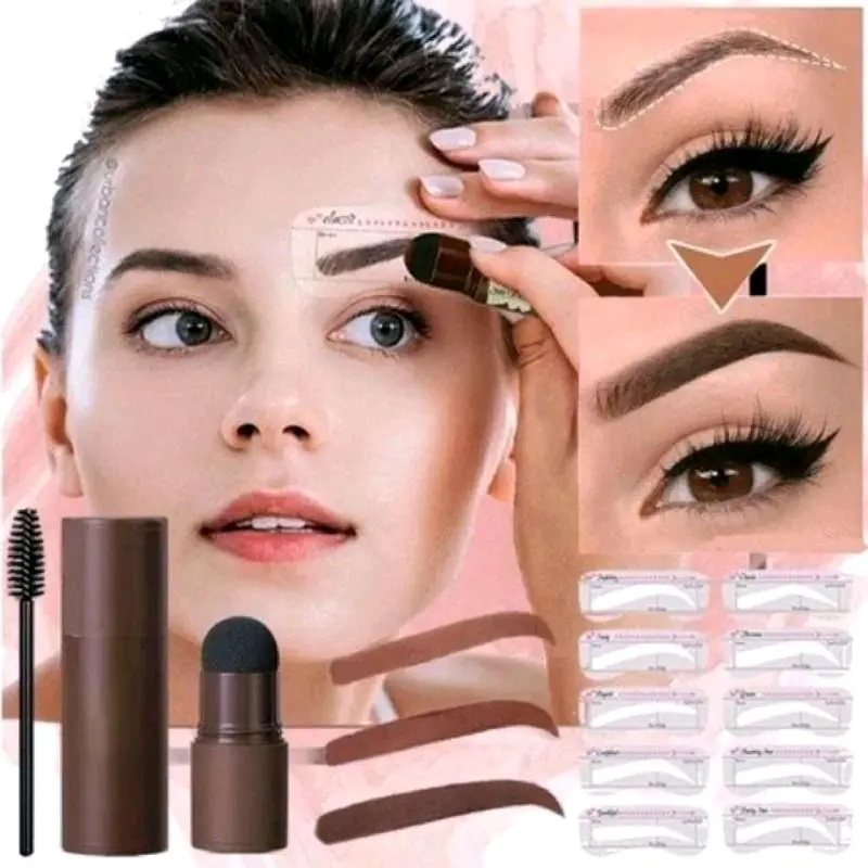(3in1) Paket Eyebrow Powder 3in1 Cetakan Alis Tali Instant Waterproof / Eyebrow Powder Pensil alis waterproof 3