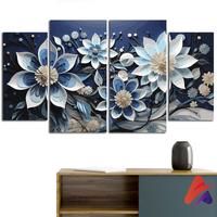 Gambar HIASAN DINDING 3D TEMA BUNGA BLUE ABSTRAK ORNAMEN FLORAL ISI 4 (95 A) KAMAR DEKORASI RUMAH WALL DECOR PAJANGAN DINDING SATU SET BUNGA 3D APOLITO - SET 95 A dari Apolito Kota Malang 5 Tokopedia