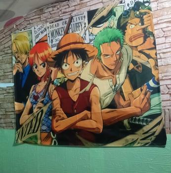 Product Review of One Piece Background Fabric Ins Hanging Cloth Student Dormitory Cartoon Anime Theme Decoration Bedside Background Wall Wall Cloth from J**r 0