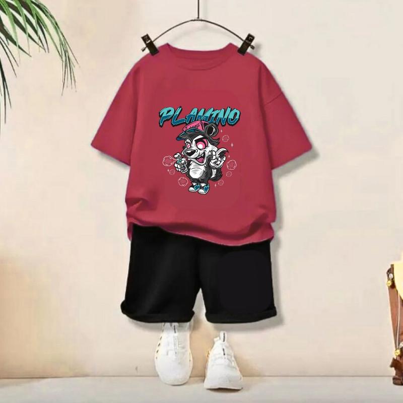 Product Introduction of Plamino Setelan Anak Laki Perempuan Motif Hewan Tupai Set Kaos Dan Celana Fashion 20
