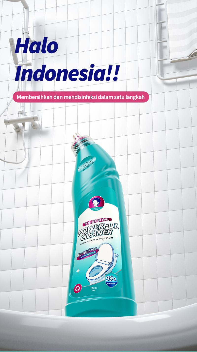 Product Introduction of 【inemjogja X Logeski】Logeski pembersih kerak wc Toilet Bowl Cleaner memiliki daya pembersihan yang tinggi. Tidak perlu menggosok dengan keras. Membersihkan toilet, mendisinfeksi dan membersihkan 99,9% 2
