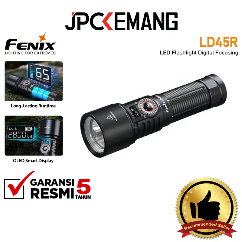 Fenix LD45R LED Flashlight Digital Focusing 2800 Lumens Senter Fenix LD 45R Flash Light Garansi Resmi 0