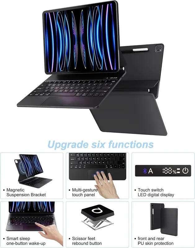 iPad Pro 12.9 5th 2021 Casing Magic Keyboard Backlight Trackpad Magnetic Cover 1