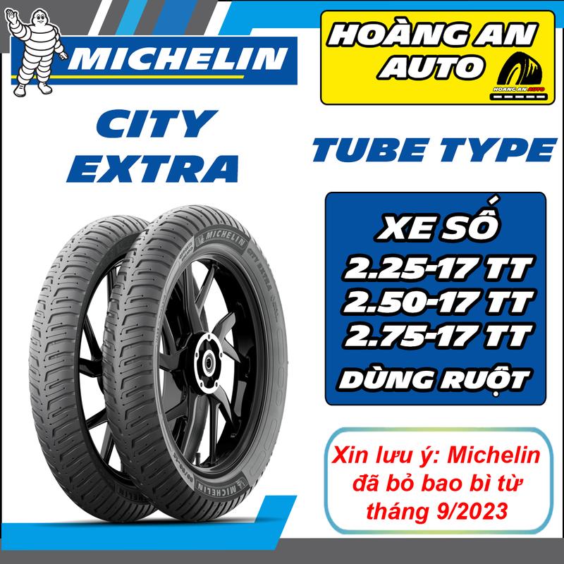 (CITY EXTRA VỎ DÙNG RUỘT - GIÁ 1 CẶP) Vỏ lốp xe Michelin City Extra cho xe số bánh căm: Future, Wave, Dream, Cub... michel  in