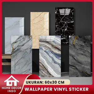Home Decor - PER 1 LEMBAR Wallpaper dinding Vinyl Marble 30 x 60 cm 0,3cm  / Vinyl Marbel Granit / Stiker Keramik PVC