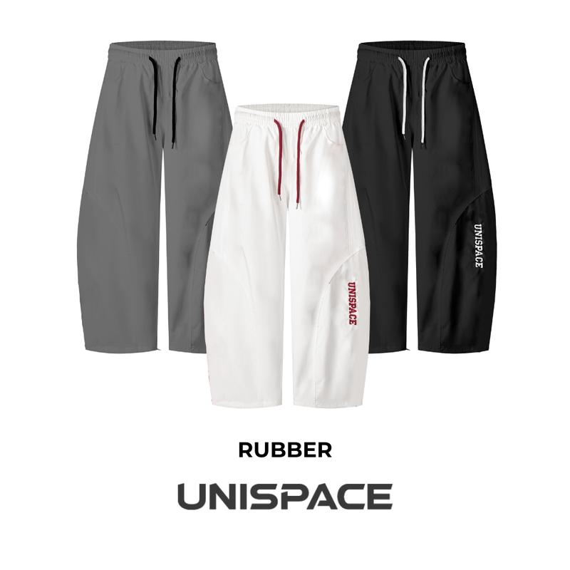Quần vải dù cạp chun có phối dây local brand By UniSpace unisex nam nữ Rubber