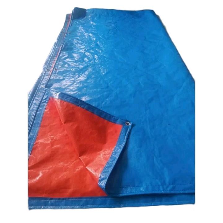 terpal plastik 4x4meter warna biru oren 0