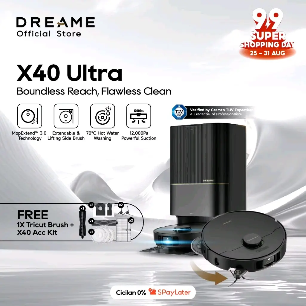 Dreame X40 Ultra Vacum - Pembersih Vakum Terbaik