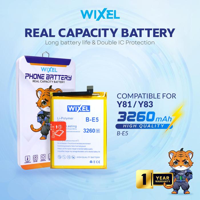 Gambar WIXEL Baterai B-E5 Compatible For Y81 1803 1808 Y83 1802 BE5 Double Power Real Capacity Batre Batrai Battery dari WIXEL Kab. Tangerang Tokopedia