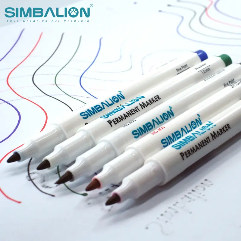 Simbalion Permanent Paint Markers 1mm - logam kaca kain No 600 (1PCS) 4