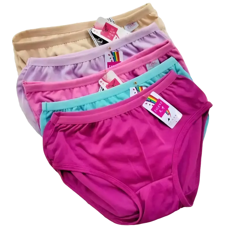 Pakaian Dalam Wanita 12 pcs cd motif polos  dalam wanita premium quality cd wanita size M L XL XXL Katun Dewasa High Hitam  Nyaman Pendek Lembut Waist TebaW dalawa 3