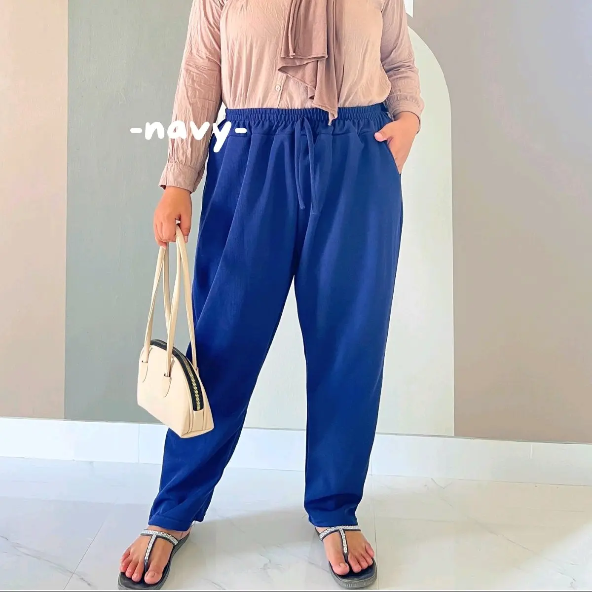 NALA PANTS JUMBO MUAT BB 50-120 KG•CELANA KERJA WANITA MODEL BAGGY•CELANA GEMOY TERLARIS √