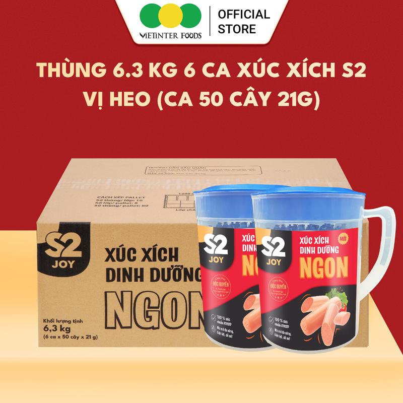 Thùng 6 Ca Xúc Xích Dinh Dưỡng S2 Vietinter Foods