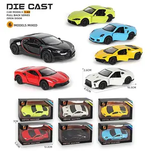 Diecast 1:43 Mobil Racing Car Alloy Metal Pullback Pintu bisa buka model GTR AUDI MercedezBenz McLaren Porsche Bugatti Ferrari / Mainan Anak Toys