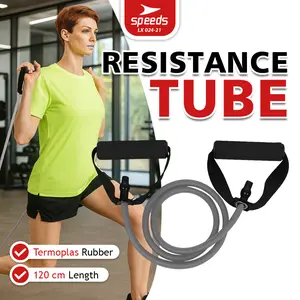 [Produk Spesial] Speeds Resistance Tube Long Elastic Resistance Band Alat Olahraga Fitness Gym Handle Anti Slip Bahan Karet TPR Praktis dan Harga Terjangkau LX 024-21