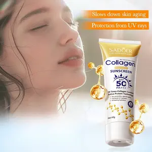 Collagen Water Sunscreen Lotion SPF 50 PA+++ Sunblock Wajah Dan Badan Sunscreen Fade Spots Sun Protection Repair Moisturizing Skin UV Protection Tahan Air Double Whitening Glowing Up Sunscreen