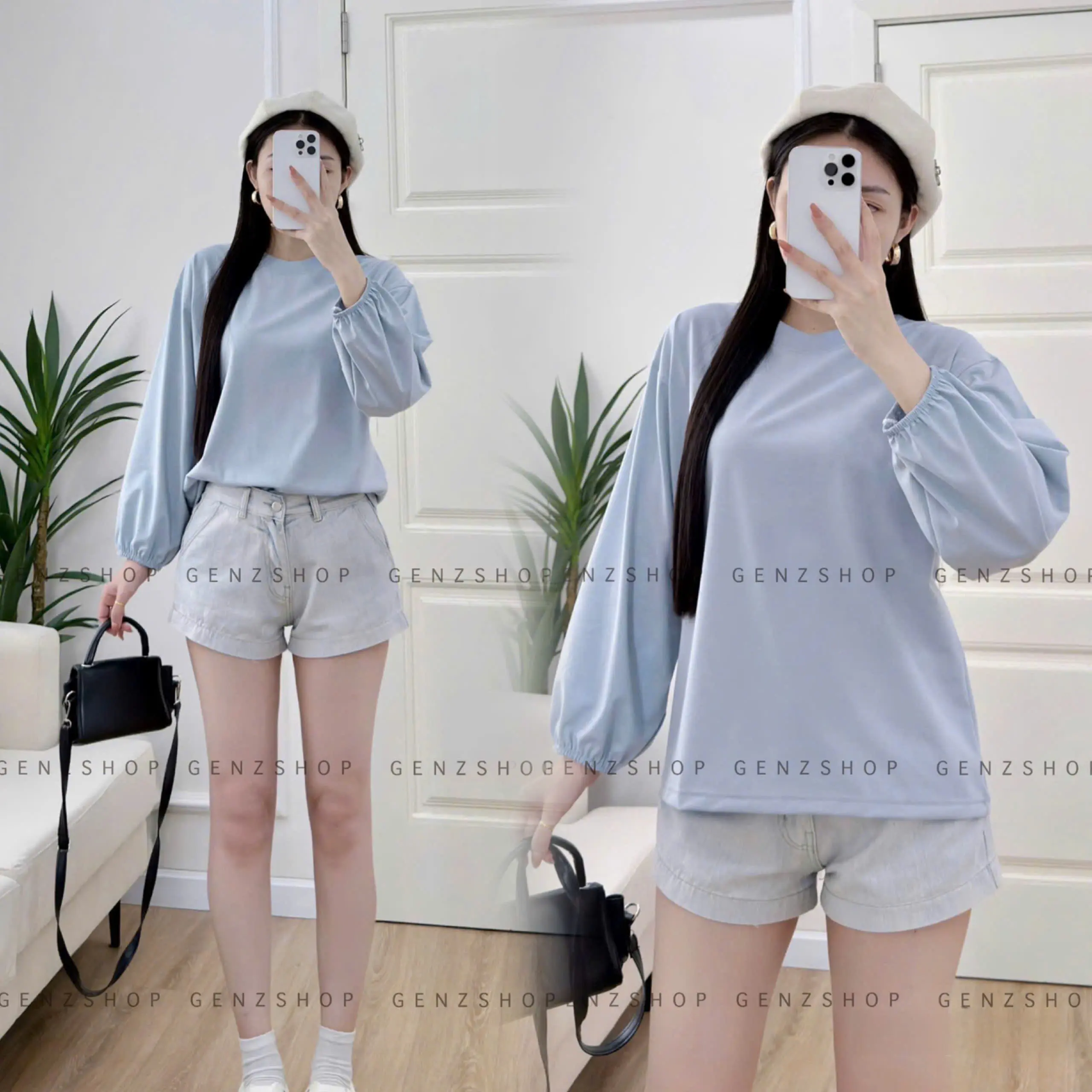 ÁO THUN TAY DÀI NỮ PHONG CÁCH UZZANG DỄ THƯƠNG TD26 Women Top Cổ Tròn | BigBuy360 - bigbuy360.vn