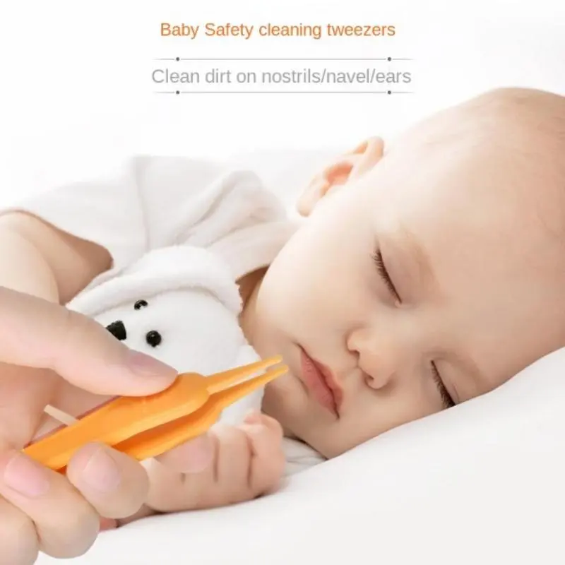 Baby Booger Clip Baby Daily Care Cleaning Tweezers Round Head Clip Washing Cleaning Supplies