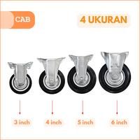 Gambar CAB Roda Caster Mati Anti Karat Kuat / Fixed Wheel Troli Meja Kursi Premium 3–6 Inch - 3 INCH dari cabofficialstore Kota Surabaya 2 Tokopedia