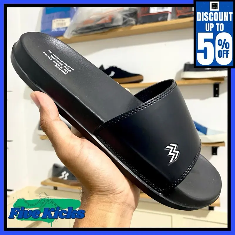 Sandal Slipper Geoff Max Original - Wordler Black | Sandal Pria | Sandal Wanita | Sandal Unisex