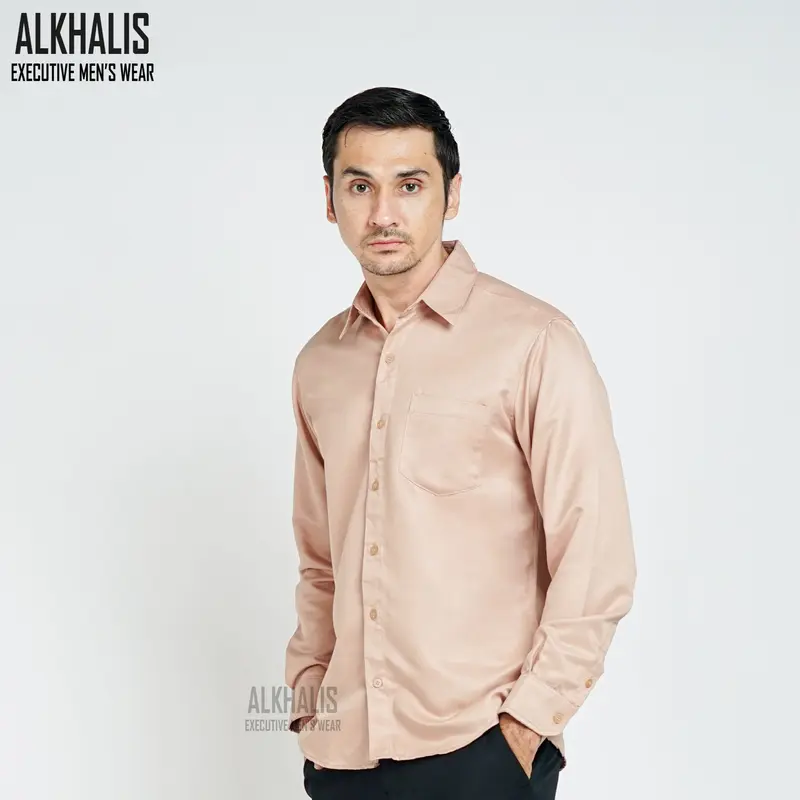 Foto Kemeja Pria Polos Toyobo Fodu Lengan Panjang Premiumthumb2