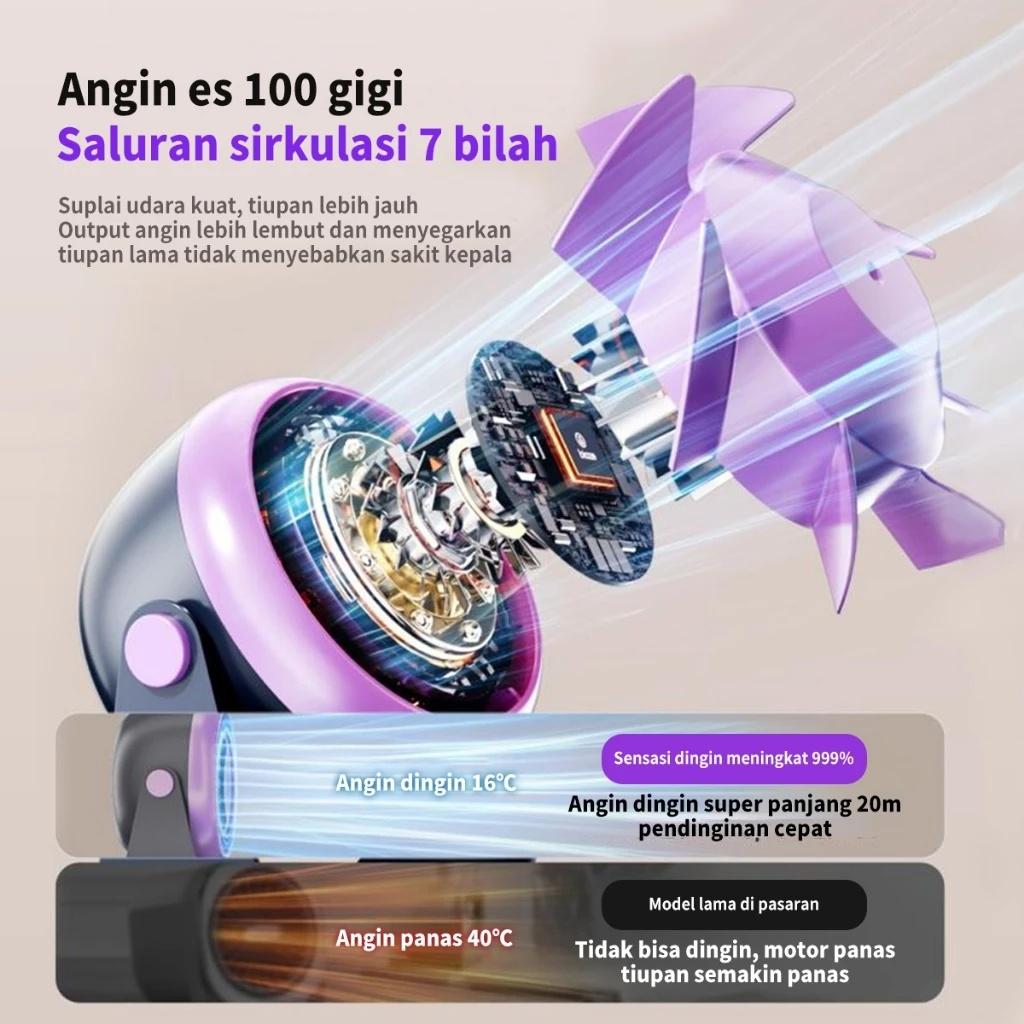 Kipas Meja Kantor Mini USB Terbaru 2026 dengan Sirkulasi Udara, Baterai Isi Ulang 3000mAh, Tahan Lama dan Portabel, Layar Sentuh LED, Dapat Diputar, Mode Senyap, 100 Kecepatan, Sirkulasi Udara 360°