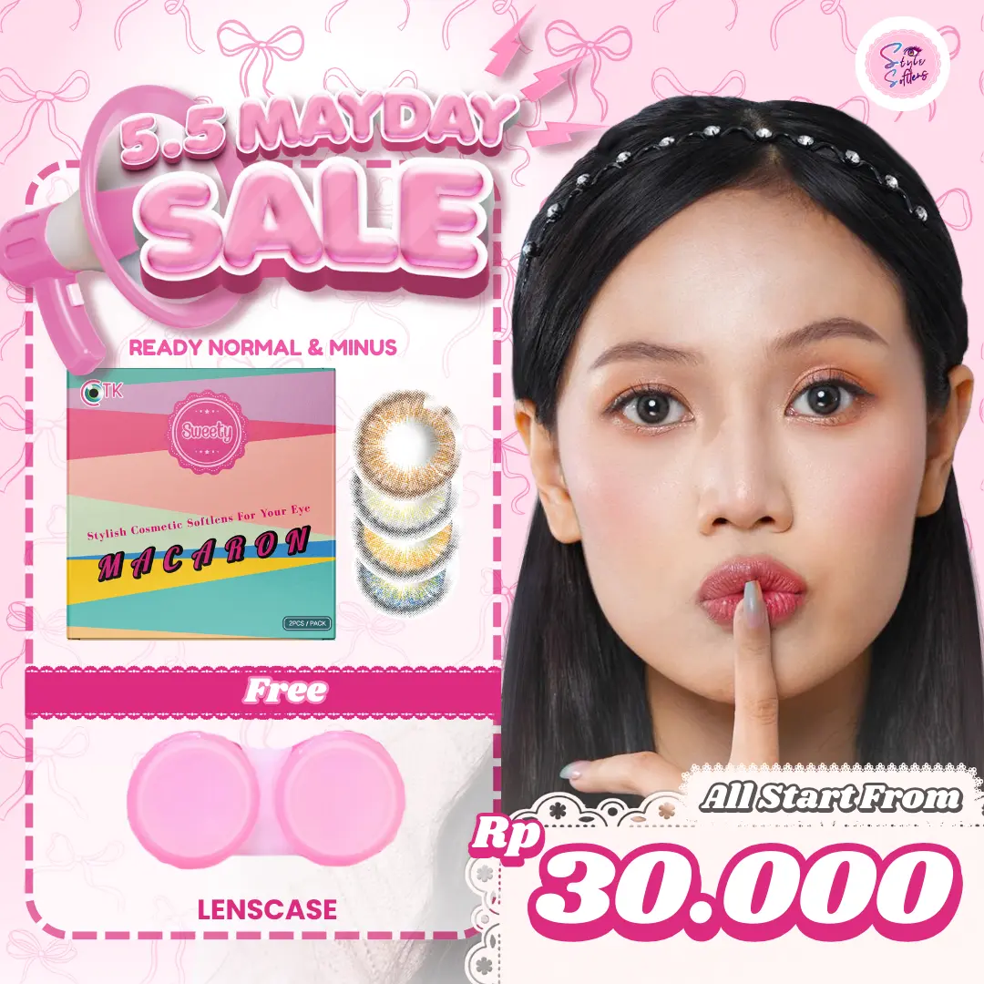 Softlens Macaron (Normal & Minus) by CTK softlens natural pemula