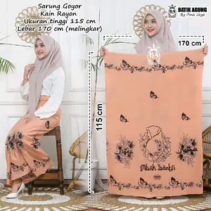 Sarung Mbak Santri Ngaji Sarung Goyor Wanita Sarung Batik Rayon Premium Sarung Wanita Original Batik Agung Ifmajaya