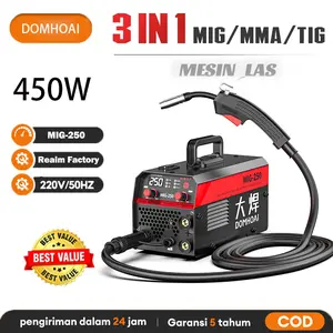 DOMHOAI Mesin Las Inverter MIG/ IGBT 450 Watt / Mesin Trafo Las / Welding Machine / Welding Tools Logam mesin  las  450  watt  full  set