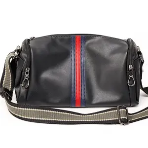 Leather Concept VALERED Tas Selempang Pria Kulit Tas Kulit Cowok Tas Pria Tas Jalan hitam